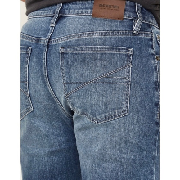 Brothers & Sons 34x33 Slim Straight Mens Jeans Stretch Cowboy (Tag Sz 34x34) - Picture 2 of 14